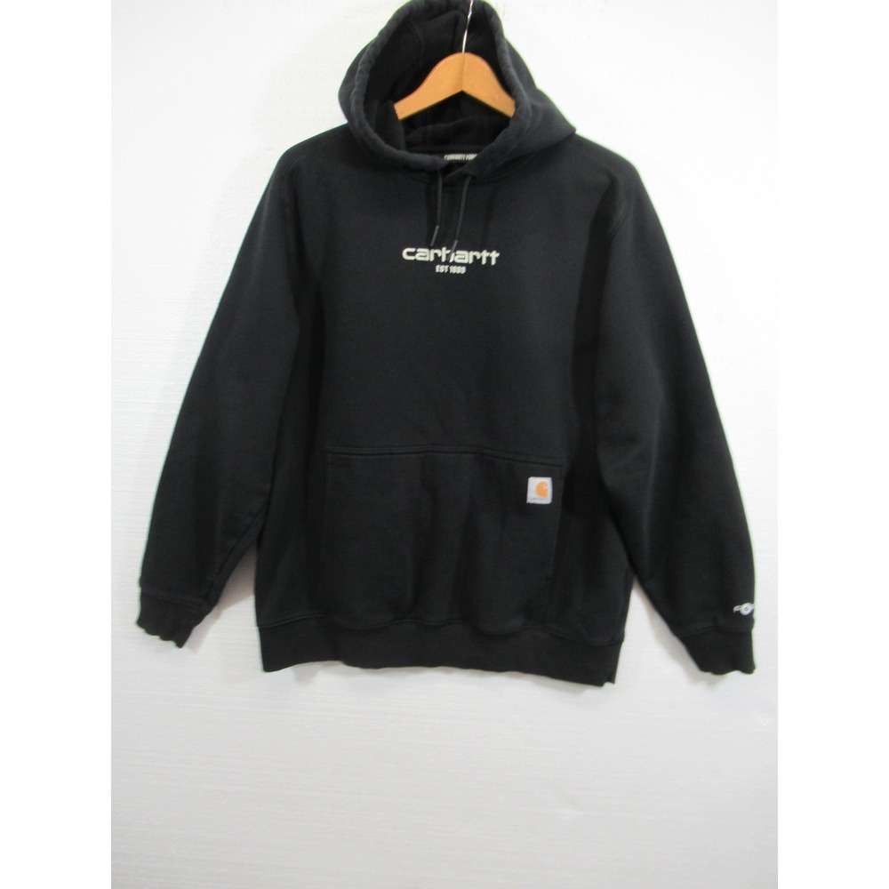 Carhartt Force Relaxed Fit Logo Sweatshirt Men Large Black Pullover 106655